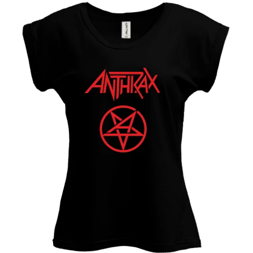 Футболка жіноча PANI, Чорний, Anthrax із зіркою