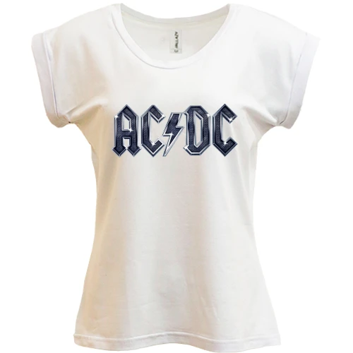 Футболка женская PANI AC/DC - (blue logo)