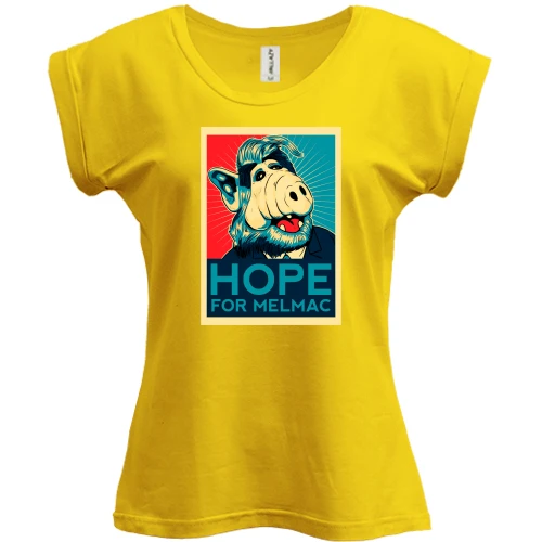 Футболка женская PANI, Желтый, Hope for melmac