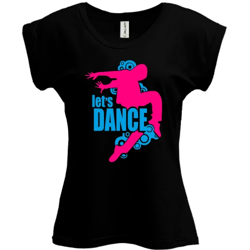 Футболка жіноча PANI, Чорний, Let's Dance