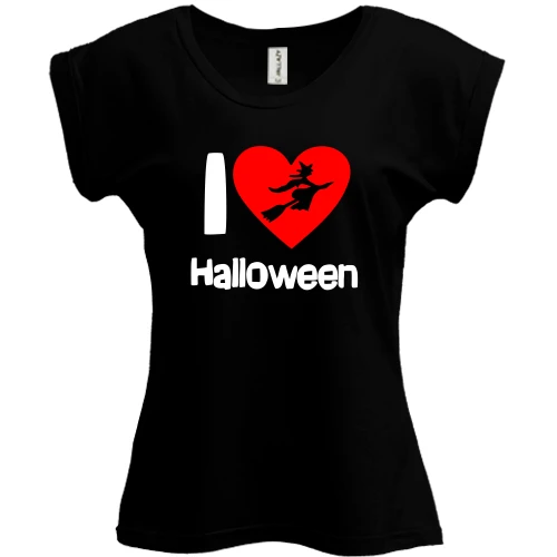 Футболка женская PANI, Черный, I love Halloween