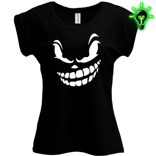 Футболка женская PANI, Черный, Angry smile