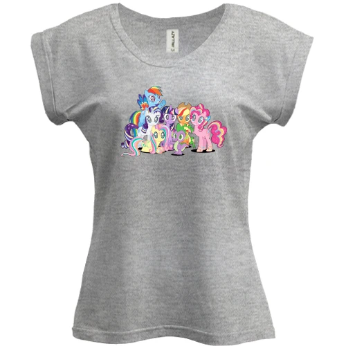 Футболка женская PANI, Белый, с пони из мультфильма My Little Pony