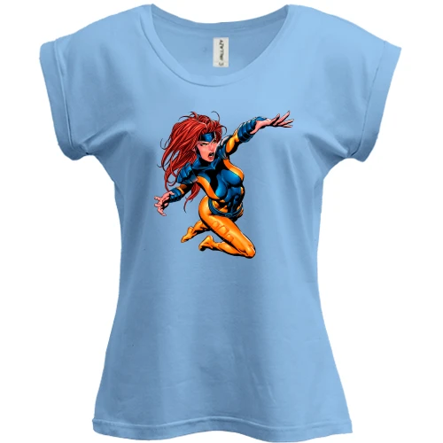 Футболка женская PANI, синий, Jean Grey (x-men)