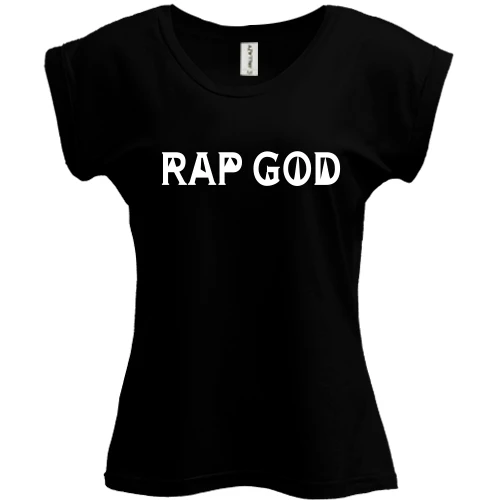 Футболка жіноча PANI, Чорний, RAP GOD
