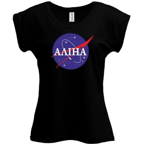 Футболка жіноча PANI, Чорний, Аліна (NASA Style)