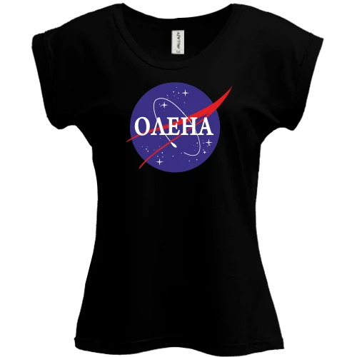 Футболка жіноча PANI, Чорний, Олена (NASA Style)