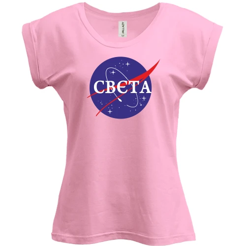 Футболка жіноча PANI, Рожевий, Свєта (NASA Style)