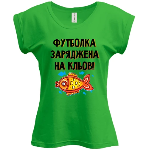 Футболка жіноча PANI, Зелений, заряджена на клювання