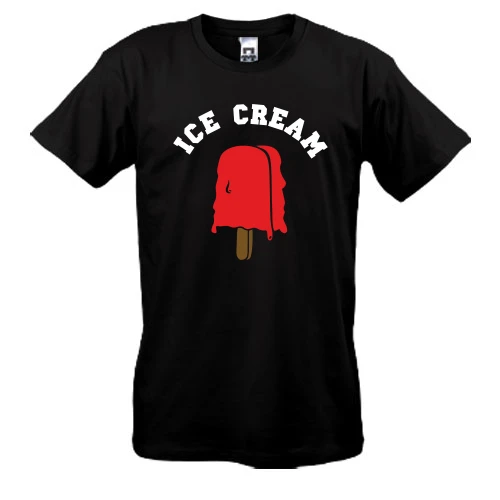 Чоловіча футболка, Чорний, Морозиво Ice Cream
