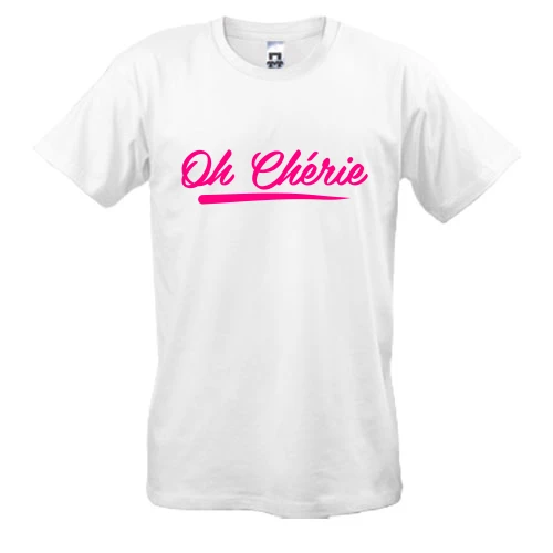 Чоловіча футболка, Білий, Oh Cherie