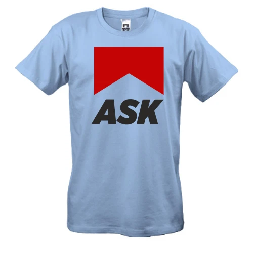 Мужская футболка с надписью "ASK"