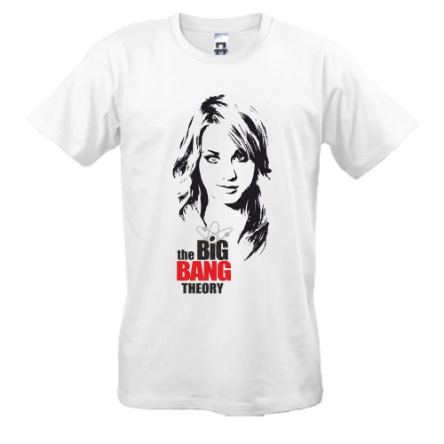 Мужская футболка, белый, с Пенни и логотипом The Big Bang Theory