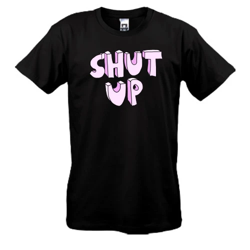 Мужская футболка, Черный, Shut Up
