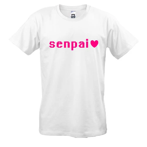 Чоловіча футболка, Синій, з надписью "Senpai"