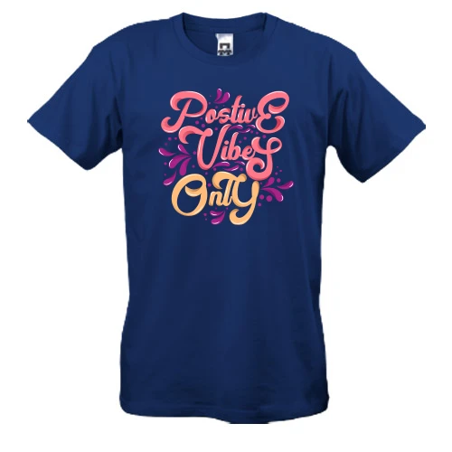 Мужская футболка с надписью "Positive vibes only"