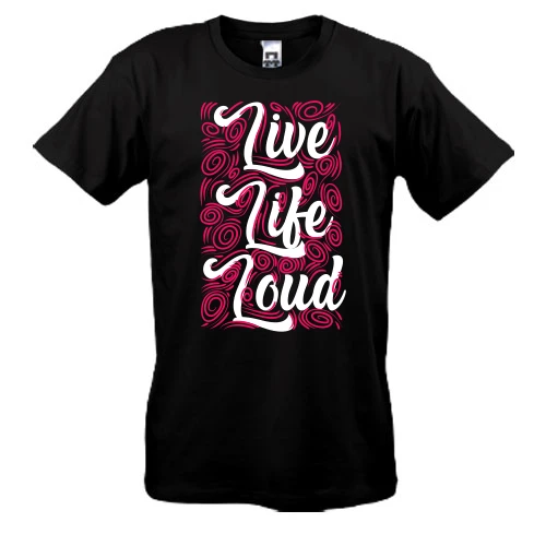 Чоловіча футболка, Чорний, Live like loud