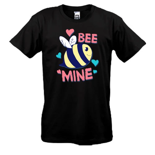Мужская футболка, Черный, Bee mine