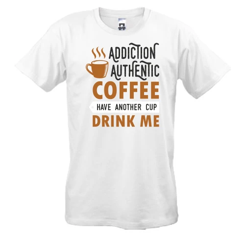 Мужская футболка Authentic coffee