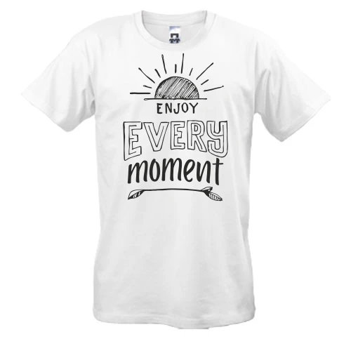 Чоловіча футболка, білий, Enjoy every moment