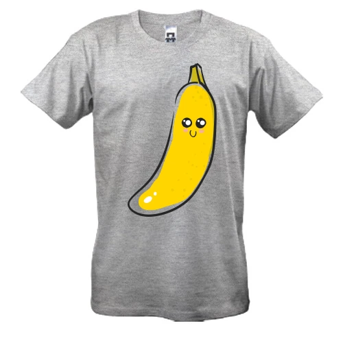 Мужская футболка, Серый меланж, Cute Banana