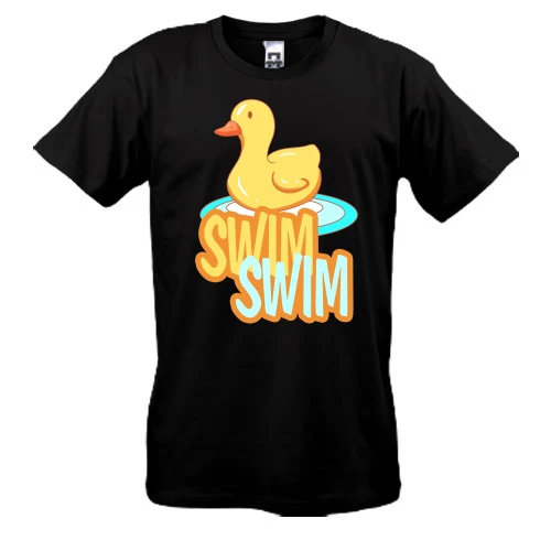 Мужская футболка, Черный, Swim Swim