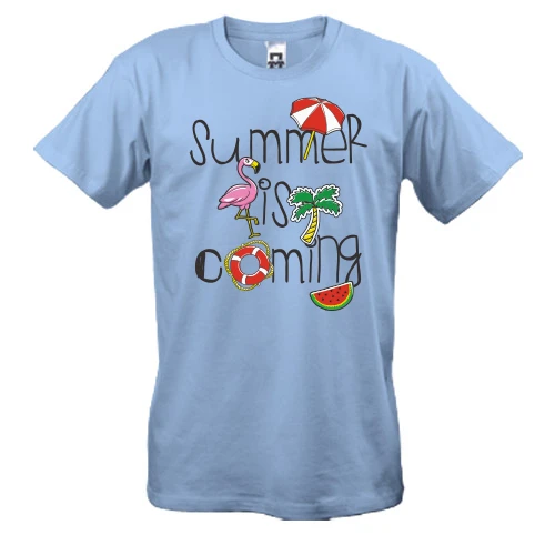 Мужская футболка, Синий, Summer is Coming