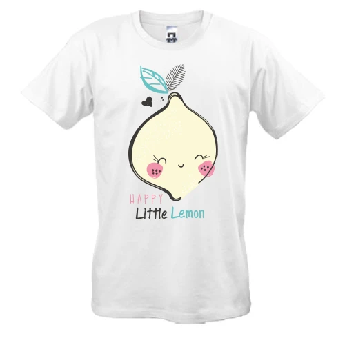 Мужская футболка, Белый, Happy Little Lemon