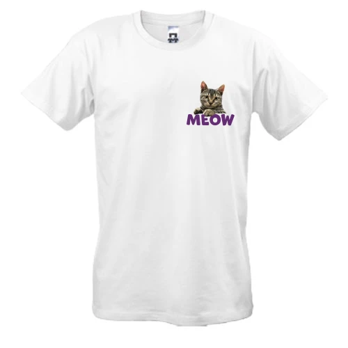 Чоловіча футболка, Білий, Meow (mini)