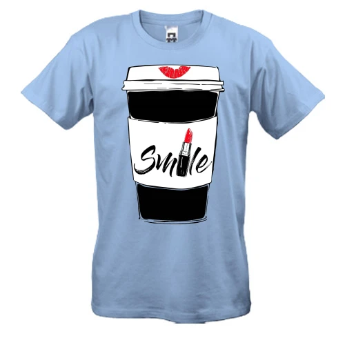 Мужская футболка, Синий, Coffee Smile