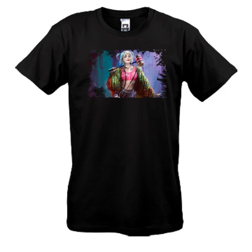 Мужская футболка, Черный, Harley Quinn art