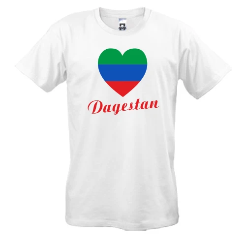 Чоловіча футболка Dagestan Flag Heart