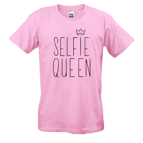 Чоловіча футболка, Рожевий, Selfie Queen.