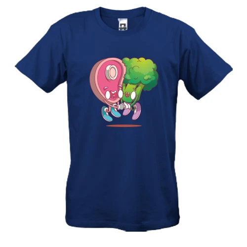 Мужская футболка Vegetables and meat are friends