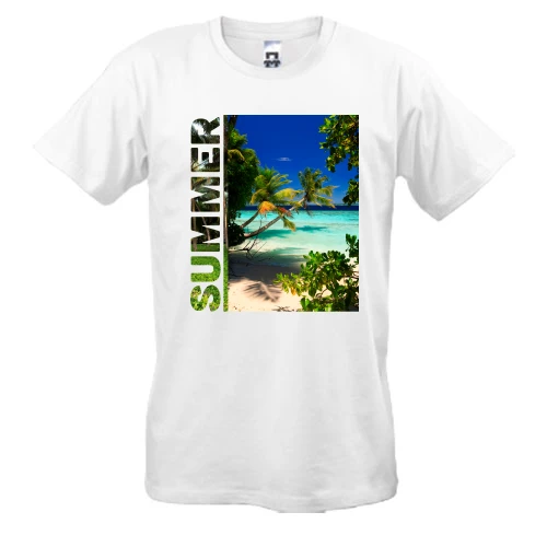 Мужская футболка, Синий, "Summer"