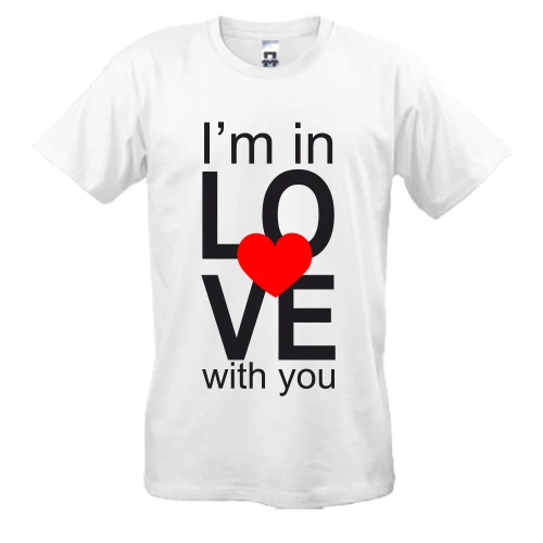Чоловіча футболка, Білий, I'm in love