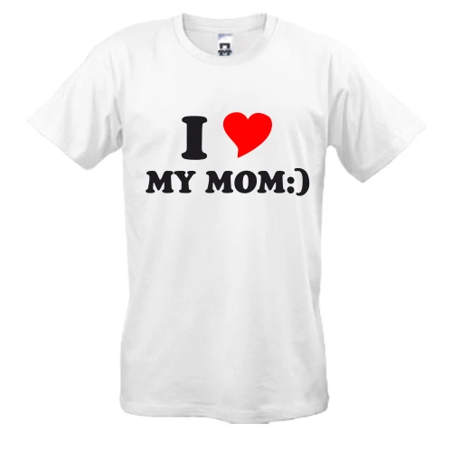 Мужская футболка I love my mom