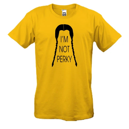 Мужская футболка, Желтый, I`m not Perky