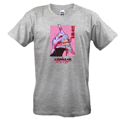 Мужская футболка, Серый меланж, "EVA - Neon Genesis Evangelion"