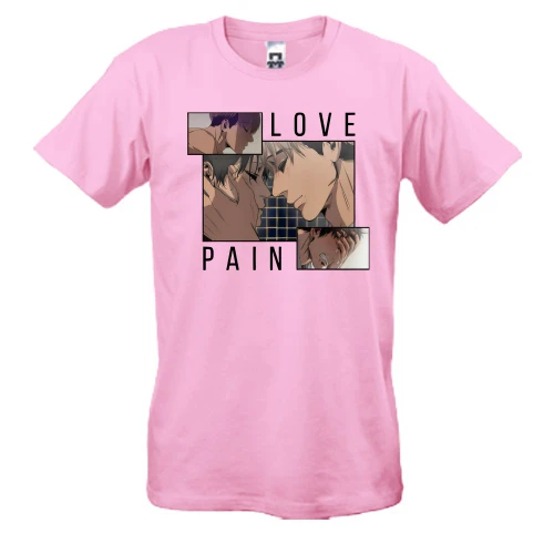Мужская футболка, розовый, Pain Love Killing Stalking