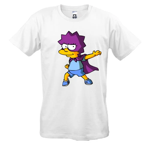 Мужская футболка, Синий, Batgirl Simpson