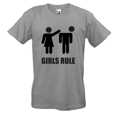 Мужская футболка, Белый, Girls rule