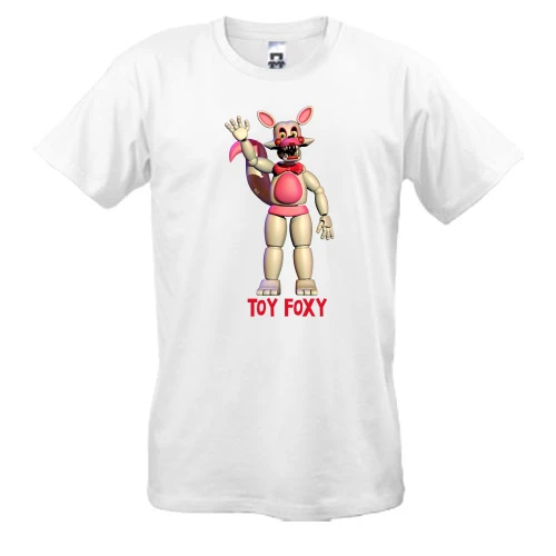 Мужская футболка, Синий, Five Nights at Freddy’s (Toy Foxy))
