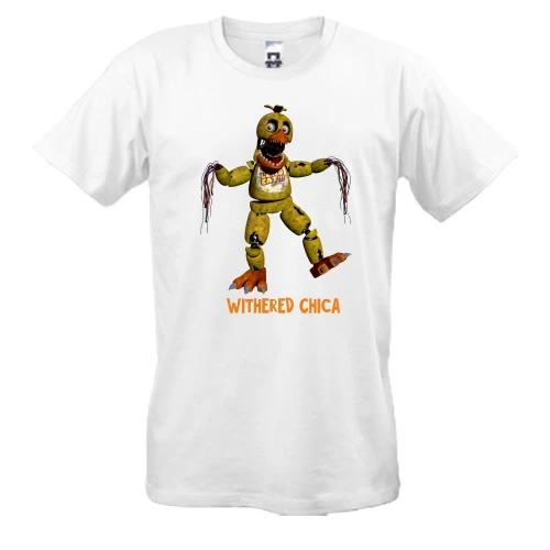 Чоловіча футболка, Білий, Five Nights at Freddy’s (withered chica)