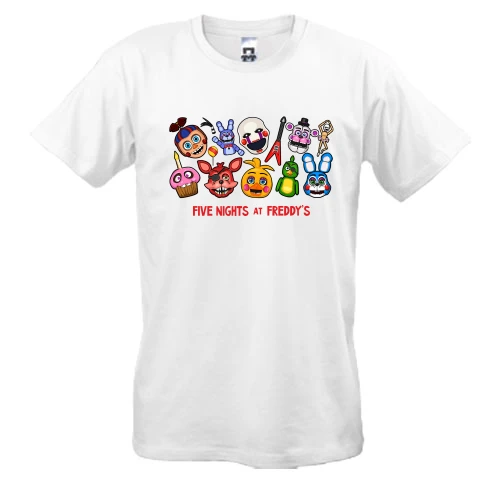 Мужская футболка, Белый, FNAF Band (2)