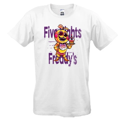 Мужская футболка, Белый, FNAF Chica ART