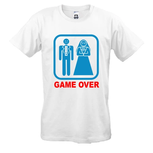 Чоловіча футболка, Білий, Game over