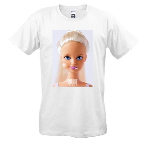 Чоловіча футболка, білий, Bitch Barbie