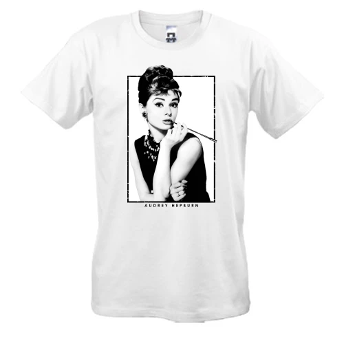 Чоловіча футболка, білий, Audrey Hepburn