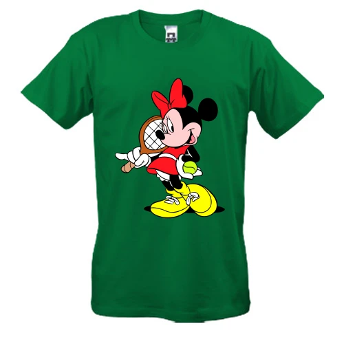 Чоловіча футболка, Чорний, Minnie Mouse теніс 2